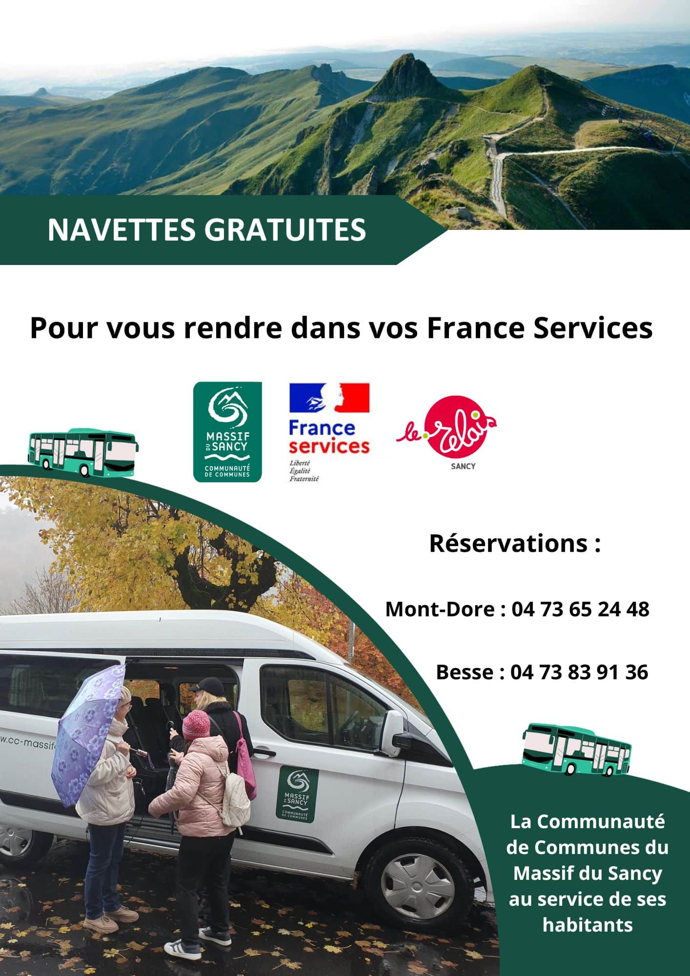 Navettes gratuites pour se rendre dans les France Services